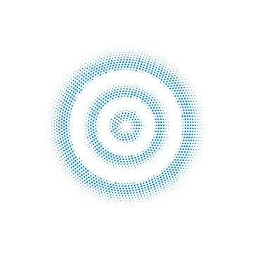 Blue digital signal dot pattern vector illustration. Stock Illustration