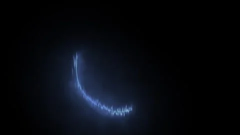 Blue digital sound wave equalizer circle frame animation loop background Stockbeeldmateriaal 336677846
