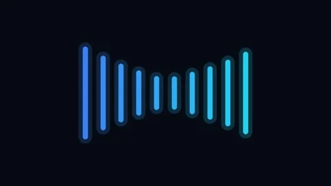 Blue Digital Soundwave Animation on Black Background 库存影片 342989775