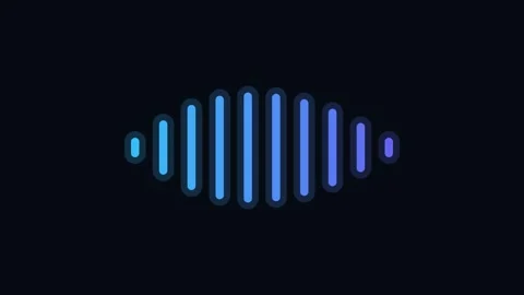 Blue Digital Soundwave Frequency Visualizer Loop Stock Footage 342989771