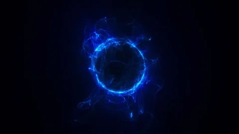 Blue digital sphere Video stock 306237177