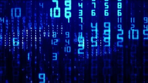 Blue digital stream deep in cyberspace, data science background Video stock 200549276