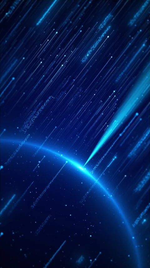 Blue digital stream glowing motion trails, futuristic atmosphere, advanced techn Stock Footage 340471571