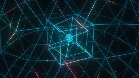 Blue digital structure Stock Illustration