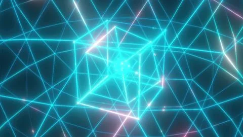 Blue digital structure Stock Illustration