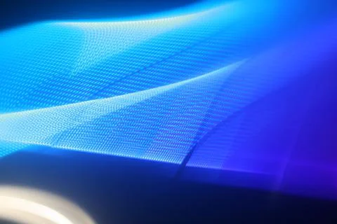 Blue digital tech background design with abstract illuminated lines Illustrazione stock