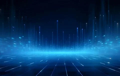 Blue-digital-technology-background Stock Illustration