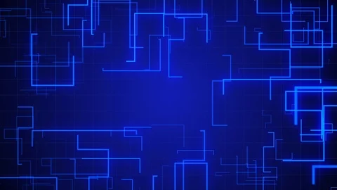 Blue digital technology background logo Video stock 88964743