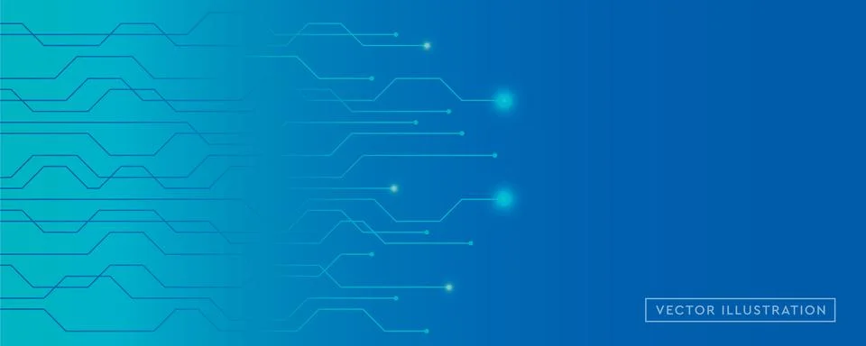 Blue digital technology electronics circuit board elements イラスト素材