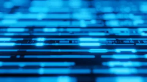 Blue digital transformation coding and data transmission background. Techn... 스톡 사진