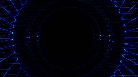 Blue digital tunnel Stock Footage 333722152