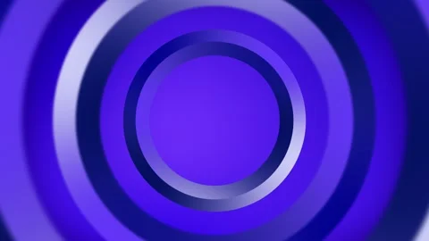 Blue digital tunnel made of geometric round shapes. Neon purple lilac rings.. Stock Footage 265809103