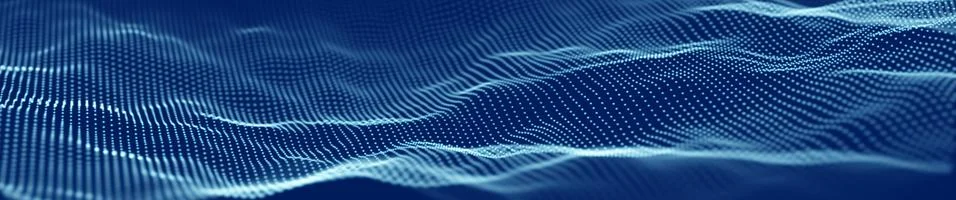Blue digital wave abstract template. Illustrazione stock