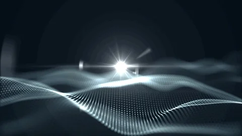 Blue digital wave background abstract title blurred. Stock Footage 93534227