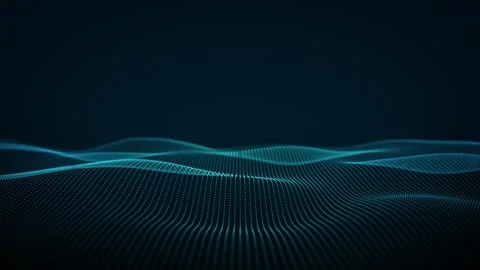 Blue digital wave on a blue background. Looped tech, futuristic background... Stock Footage 281188036