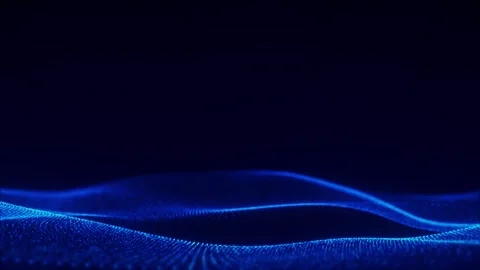 Blue Digital Wave in Motion Stock Footage 312845381