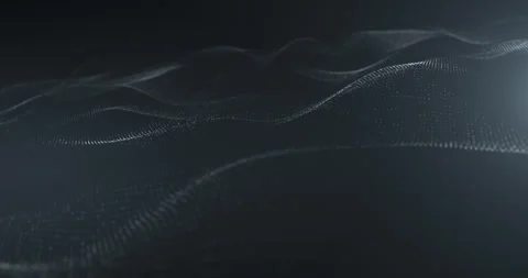 A blue digital wave of particles and dots, a futuristic, light cyber backdrop Stock Footage 323364865