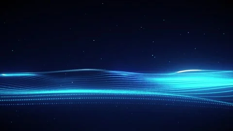 Blue Digital Waves Stock Footage 301249986