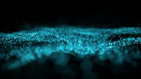 Blue Digital Waves Forming and Moving Stock Footage 122793061
