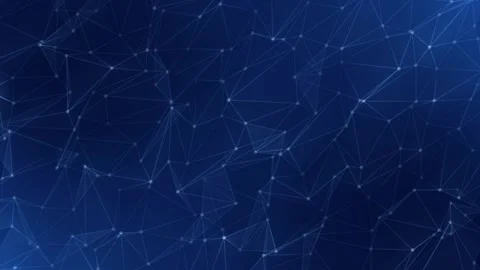 Blue Digital Wireframe Mesh Background Stock Footage 345625484