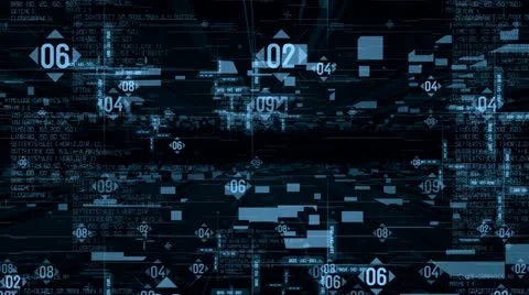 Blue digitalized abstract Stock Footage 11475230