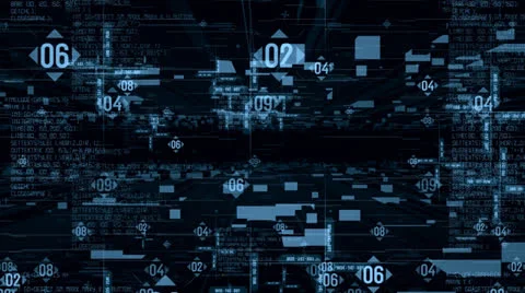 Blue digitalized abstract 스톡 동영상 24724422