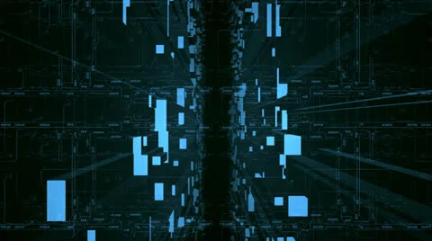 Blue digitalized world 動画素材 24721702