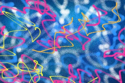 Blue digitally handmade background Stock Illustration