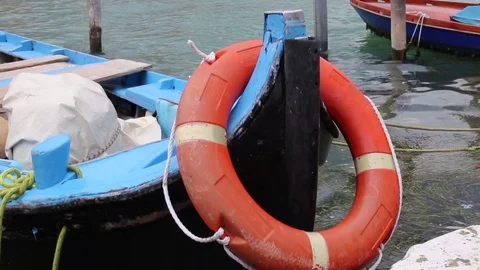 Blue Dinghy Swing Stock Footage 84756724