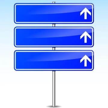 Blue direction sign Stock Illustration