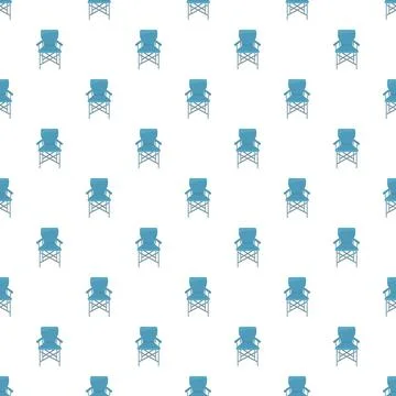 Blue director chairs creating a seamless pattern Ilustración de archivo