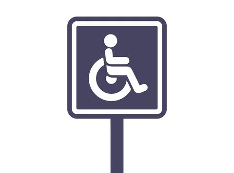 Blue disabled parking icon. Stock Illustration
