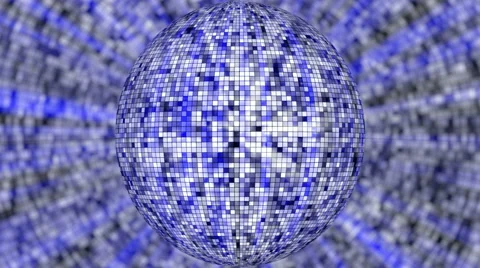 Blue Disco Ball Background. Stock Footage 67881852