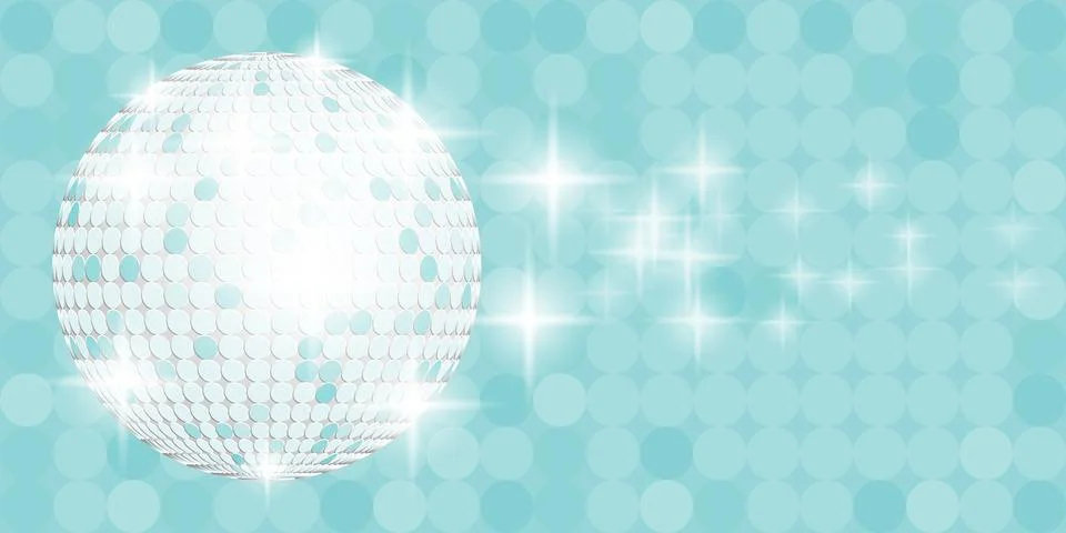Blue disco ball Stock Illustration