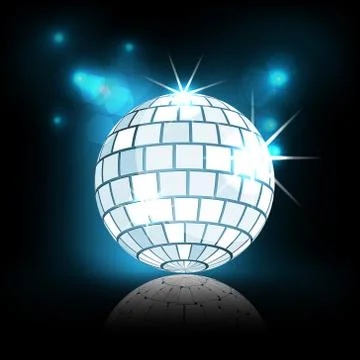 Blue disco ball Stock Illustration