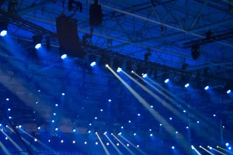 Blue disco lights Stock Photos