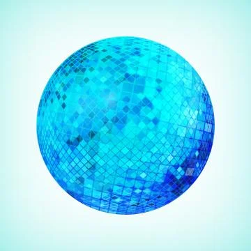 Blue discoball template Stock Illustration