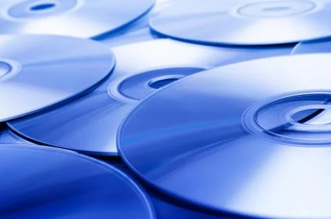 Blue Discs 스톡 사진
