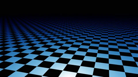 Blue Distant Dark Shadowed Shady Chequerboard Stock Footage 139737197
