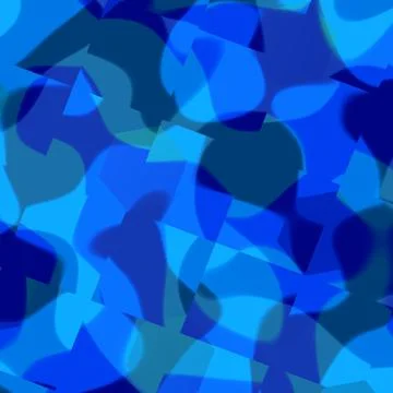 Blue Distorted Blots. Unique Abstract Background. Colored Art Illustration. Stock Illustration