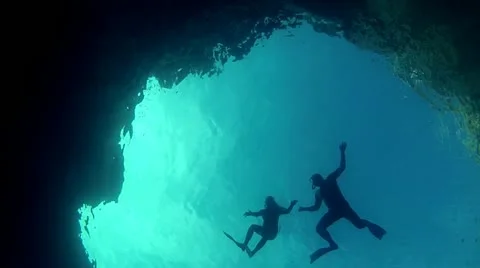 Blue divers Stock Footage 11879505