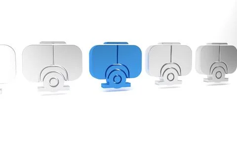 Blue Diving mask icon isolated on white background. Extreme sport. Diving u.. Stock Illustration