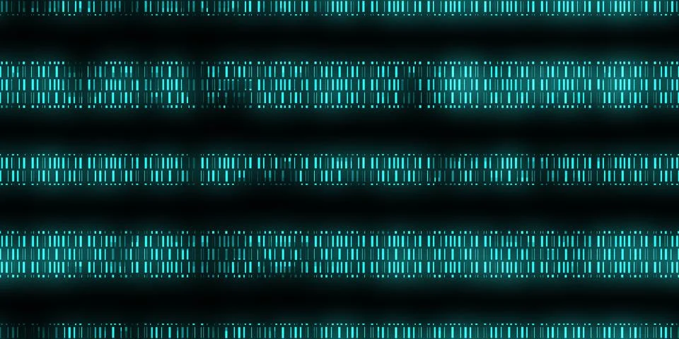 Blue Dna Data Code Background. Seamless Science Dna Data Code Output Sequence Stock Illustration