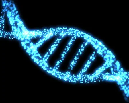 Blue DNA helix Stock Illustration