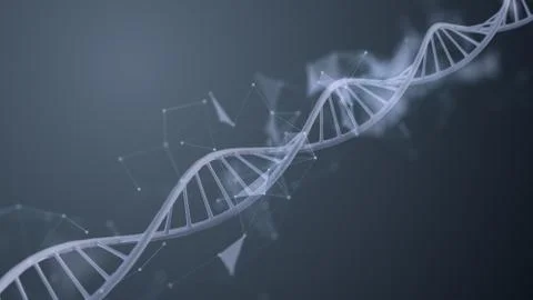 The blue dna helix Stock Illustration