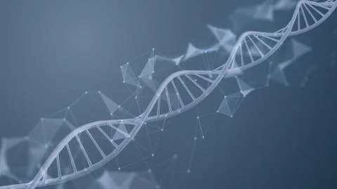The blue dna helix Stock Illustration