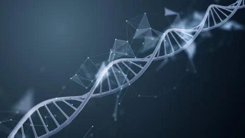 The blue dna helix Stock Illustration