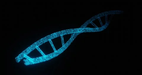 Blue DNA Model Rotating Stock Footage 150206909
