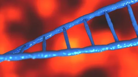 Blue DNA molecules Abstract technology science concept of biochemistry animat Stock Illustration