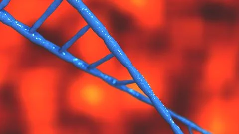 Blue DNA molecules Abstract technology science concept of biochemistry animat 스톡 일러스트